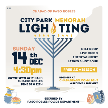 Paso Robles Menorah Lighting